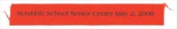 Ribbon from the opening of the renovated Scrabble School