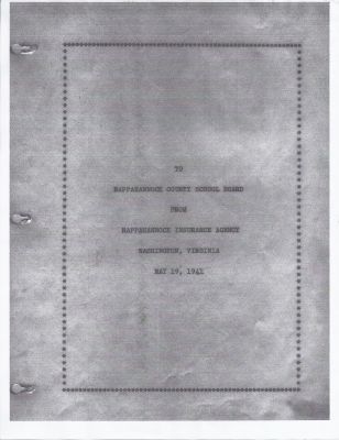 Cover of 1941 insurance document concerning Scrabble School
